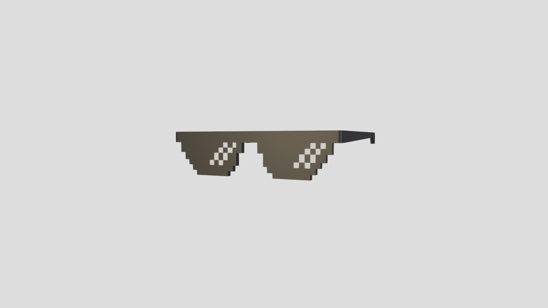 3D model Pixel Sunglasses - This is a 3D model of the Pixel Sunglasses. The 3D model is about logo.