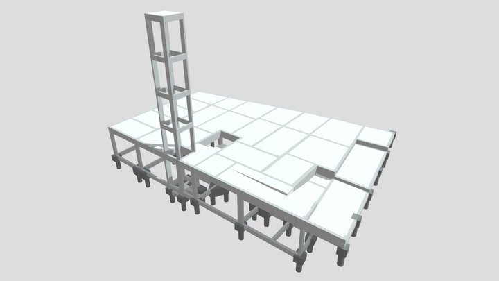 Vista 3D Prédio Planalto 3D Model