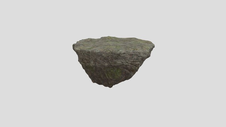 Floating Rock Island 3D Model
