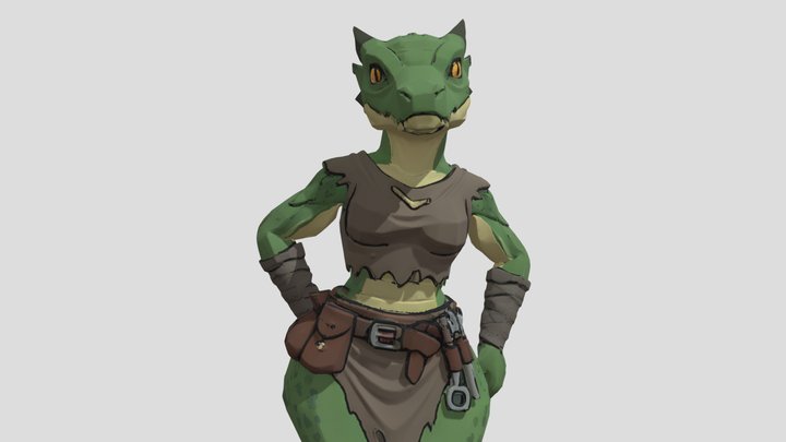 Kobold Trap_Setter-Female 3D Model