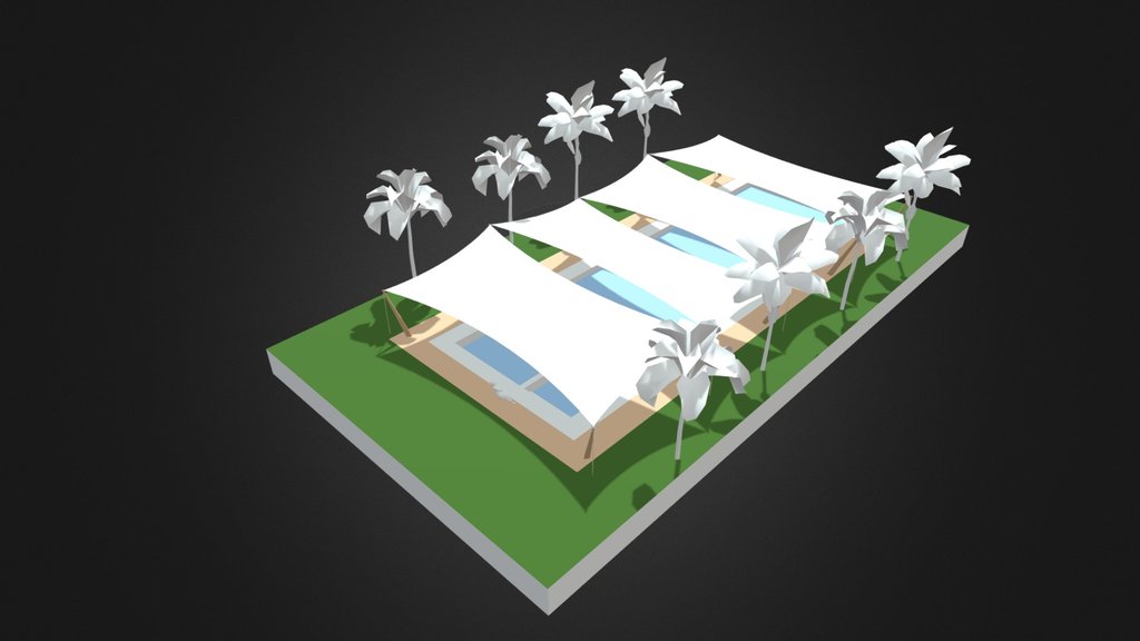 SP-SS04 Sail Shade Pool Tensile Structure
