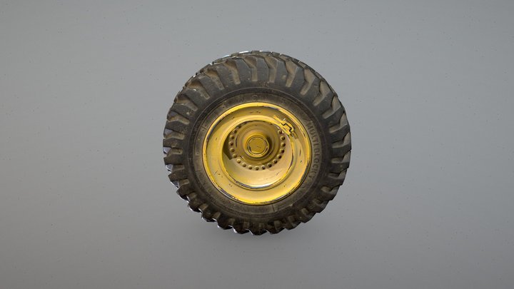 Industrial tire - low poly 3D Model