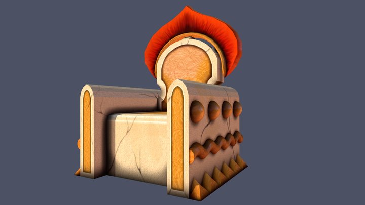 Roman throne 3D Model