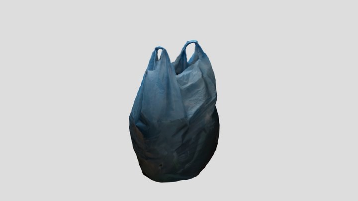 Blue Plastic Bag 3D Model