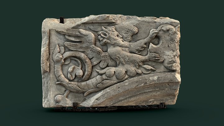 Relief with male figure and bearded face – Free 3D Model STL
