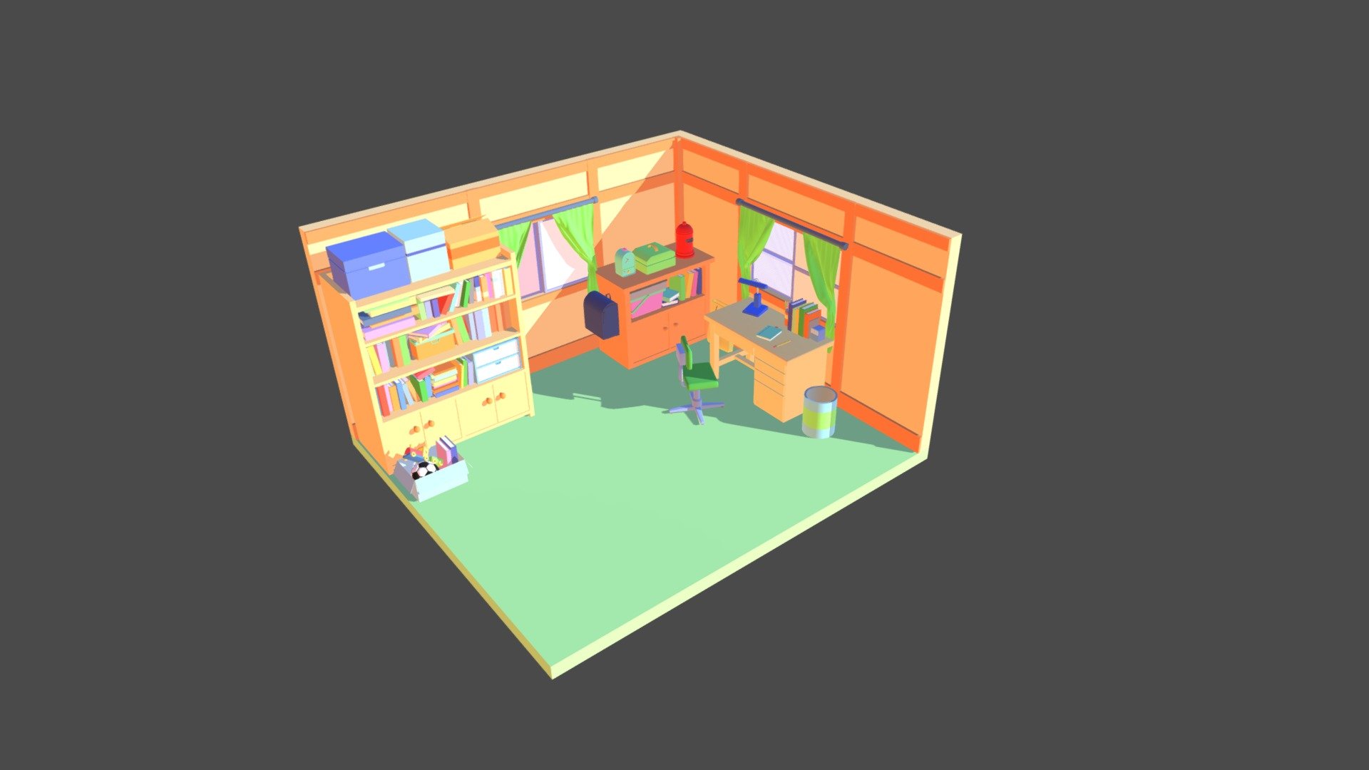 Explore the Nobita Room 3D Model – Step into Nobita’s World