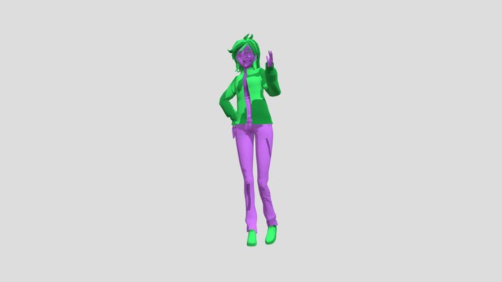 a wierd looking person 3D Model