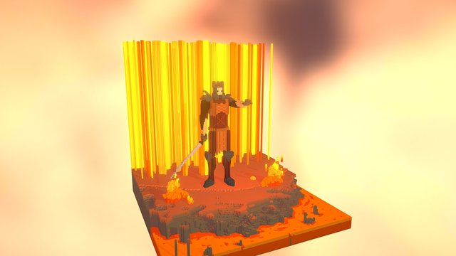 Witcher3- Eredin _Voxel 3D Model