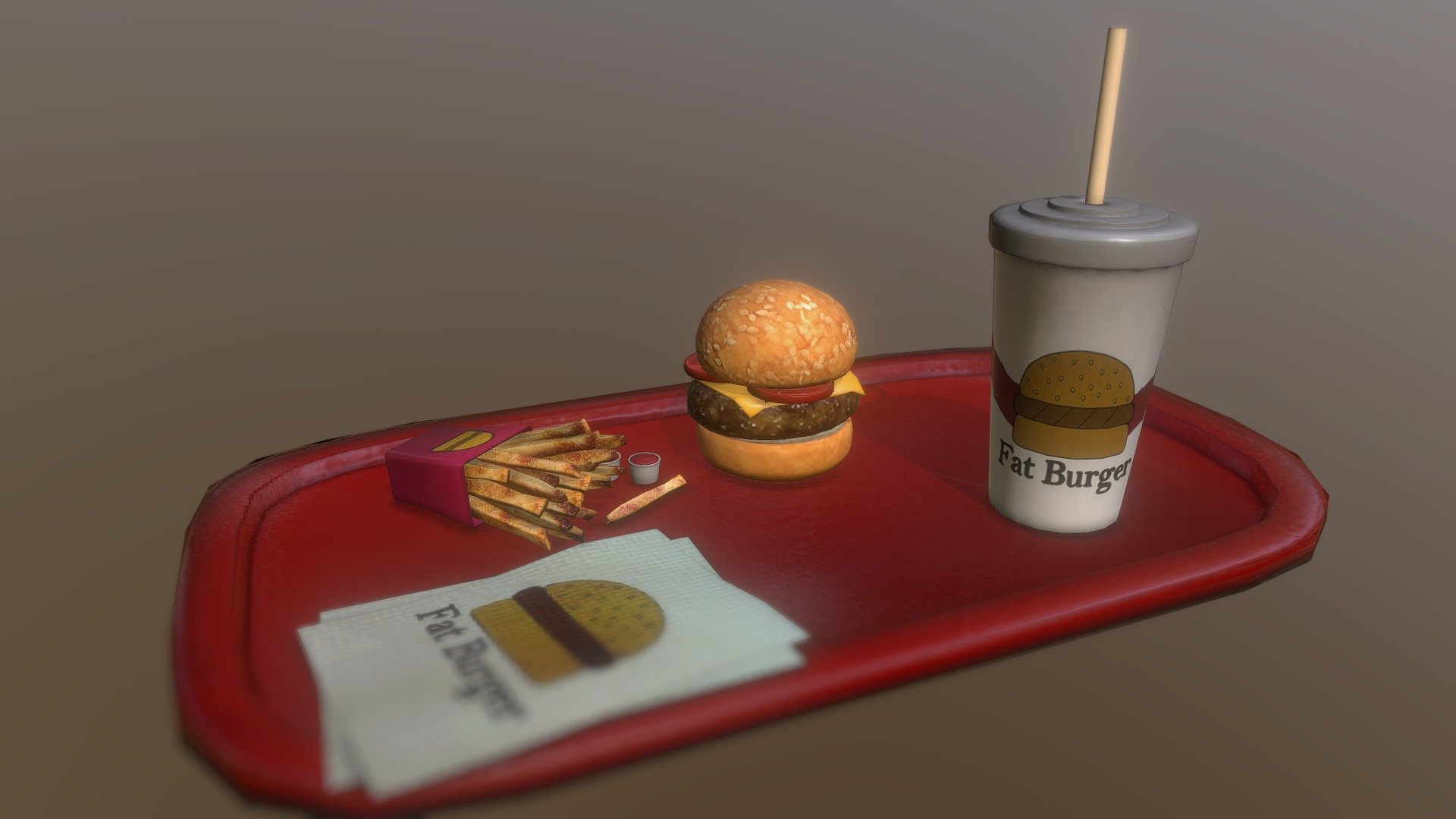 Game Props - Fast Food Tray