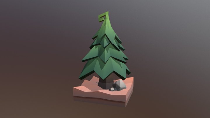 Low Poly Tree: The Swirly Fir Tree 3D Model