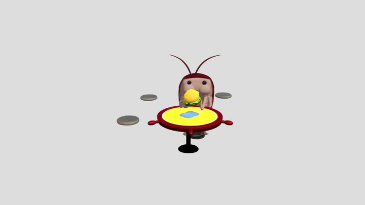 Ant at the Table 3D Model