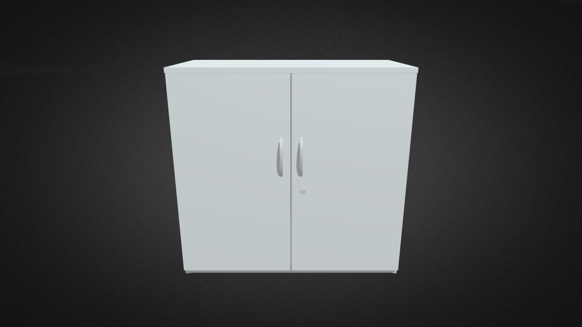 3D model Mini Lockable Cupboard Hire - This is a 3D model of the Mini Lockable Cupboard Hire. The 3D model is about a white rectangular object.