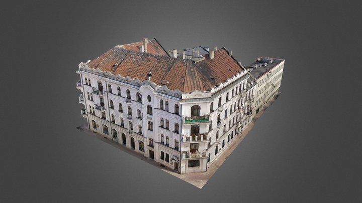 Cityblock - tenement in Zamosc old town 3D Model