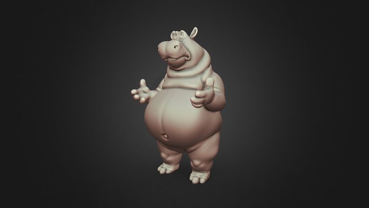 Hippopotamus 3D Model