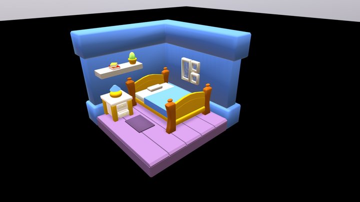 blue room 3D Model