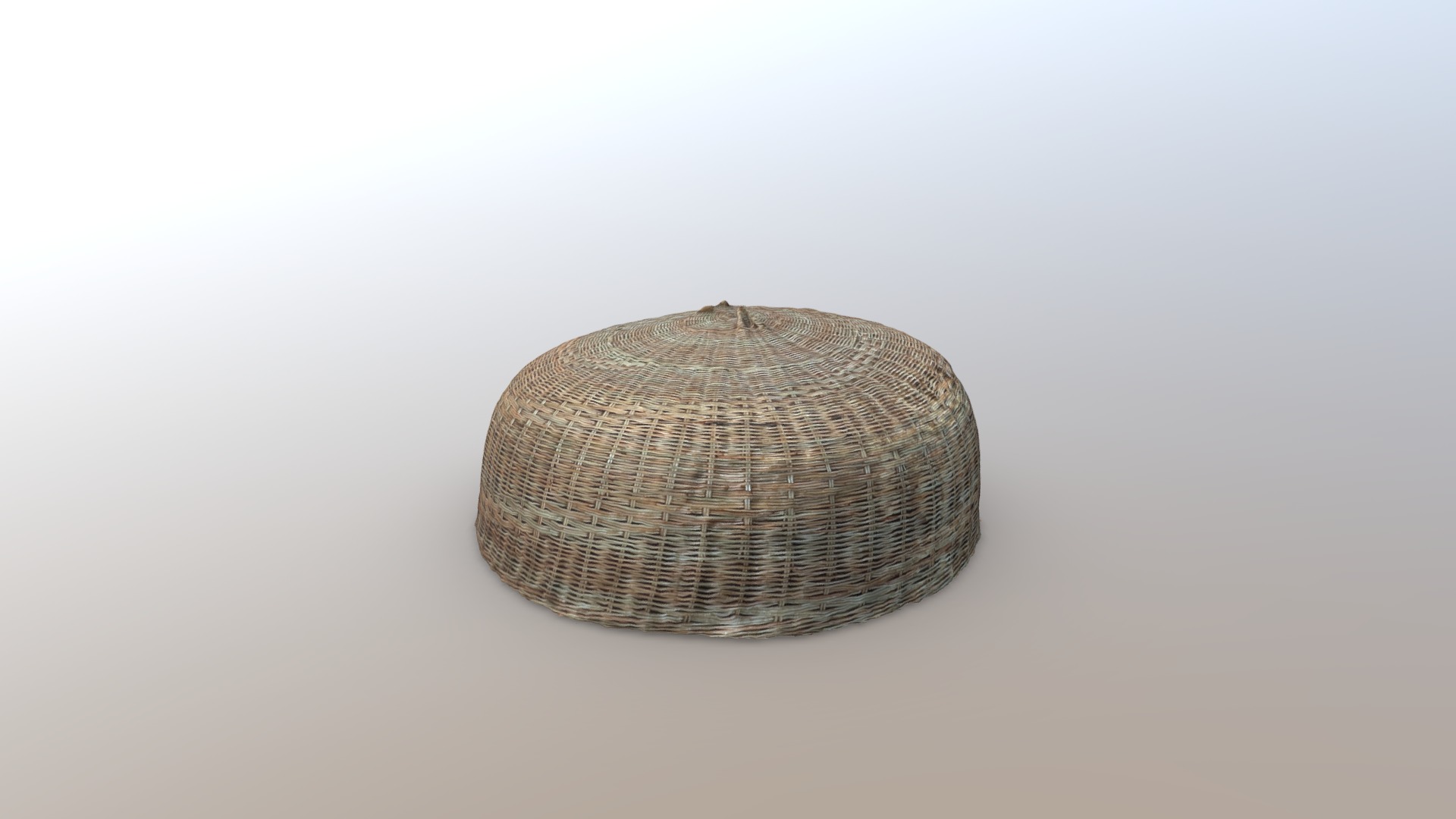 3D model Thai Kitchen Handcraft - This is a 3D model of the Thai Kitchen Handcraft. The 3D model is about a woven basket on a white background.