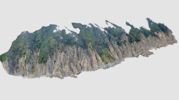 Rocky coast of the Sea of Japan N6 3D Model