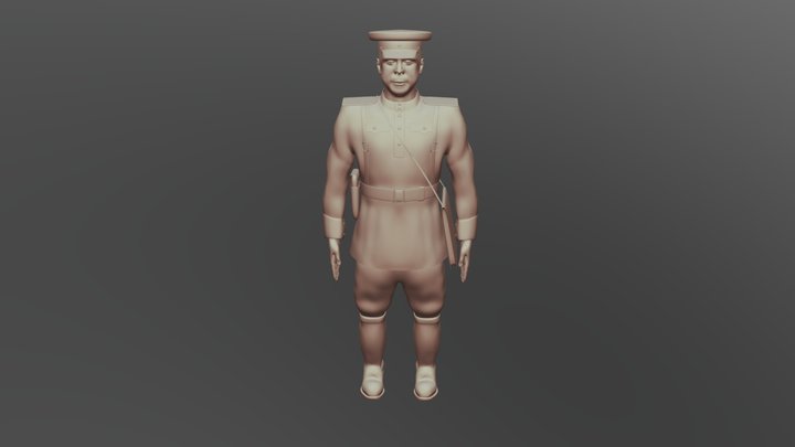 Soviet policeman 3D Model