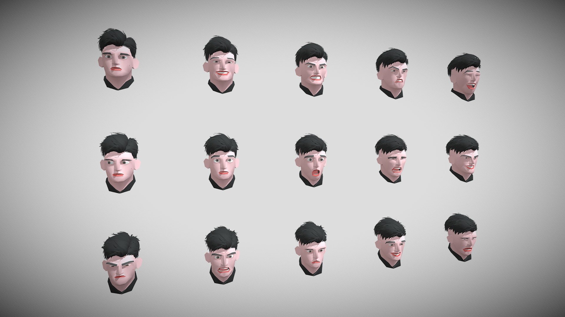 Male emotions - Buy Royalty Free 3D model by 7ka (@Verasavy) [ffaf93d ...