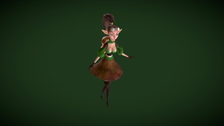 Elf low-poly 3D Model