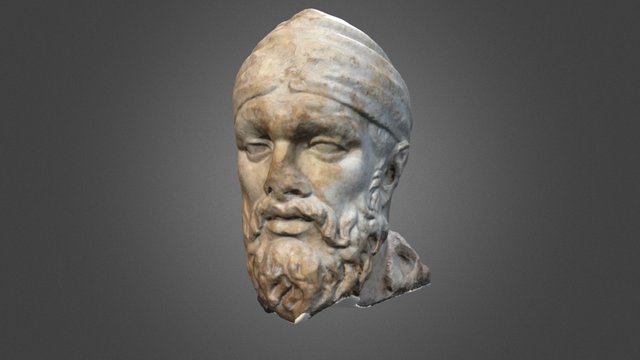 Head of a captured Dacian, Trajan's Forum, Rome 3D Model