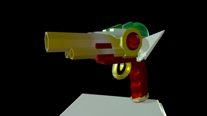 Solar Charger Pistol 3D Model