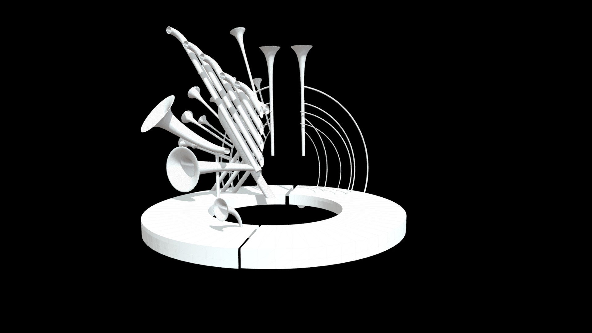 Фанфары для скеч - 3D model by konnet [ffb1618] - Sketchfab