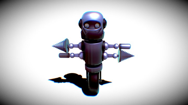 New and shiny mining droid 3D Model