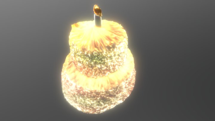 Golden 100th cake