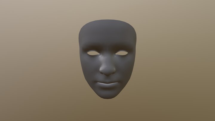 Mouth Shrug Lower 3D Model
