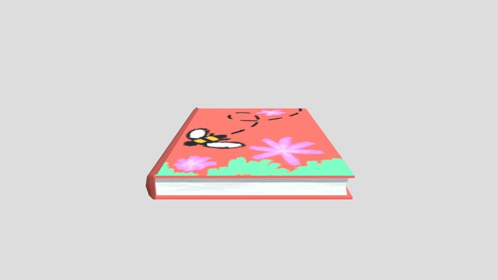 Kids Book 2 Textured 3D Model