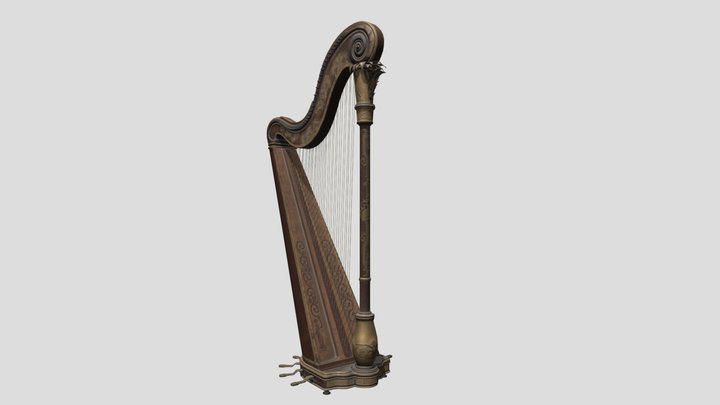 SM_Harp 3D Model
