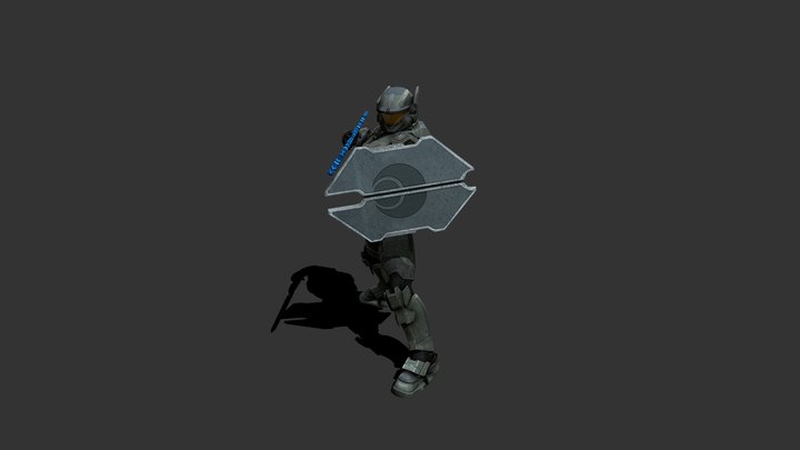 Master Chief Sword and Shield 3D Model