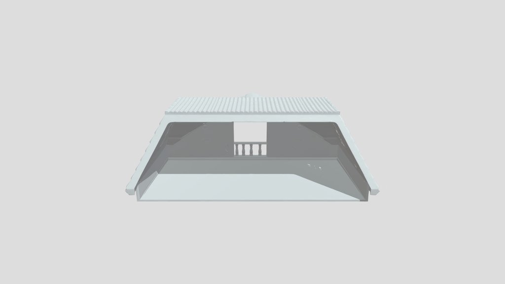 Dollhouse attic section with balcony