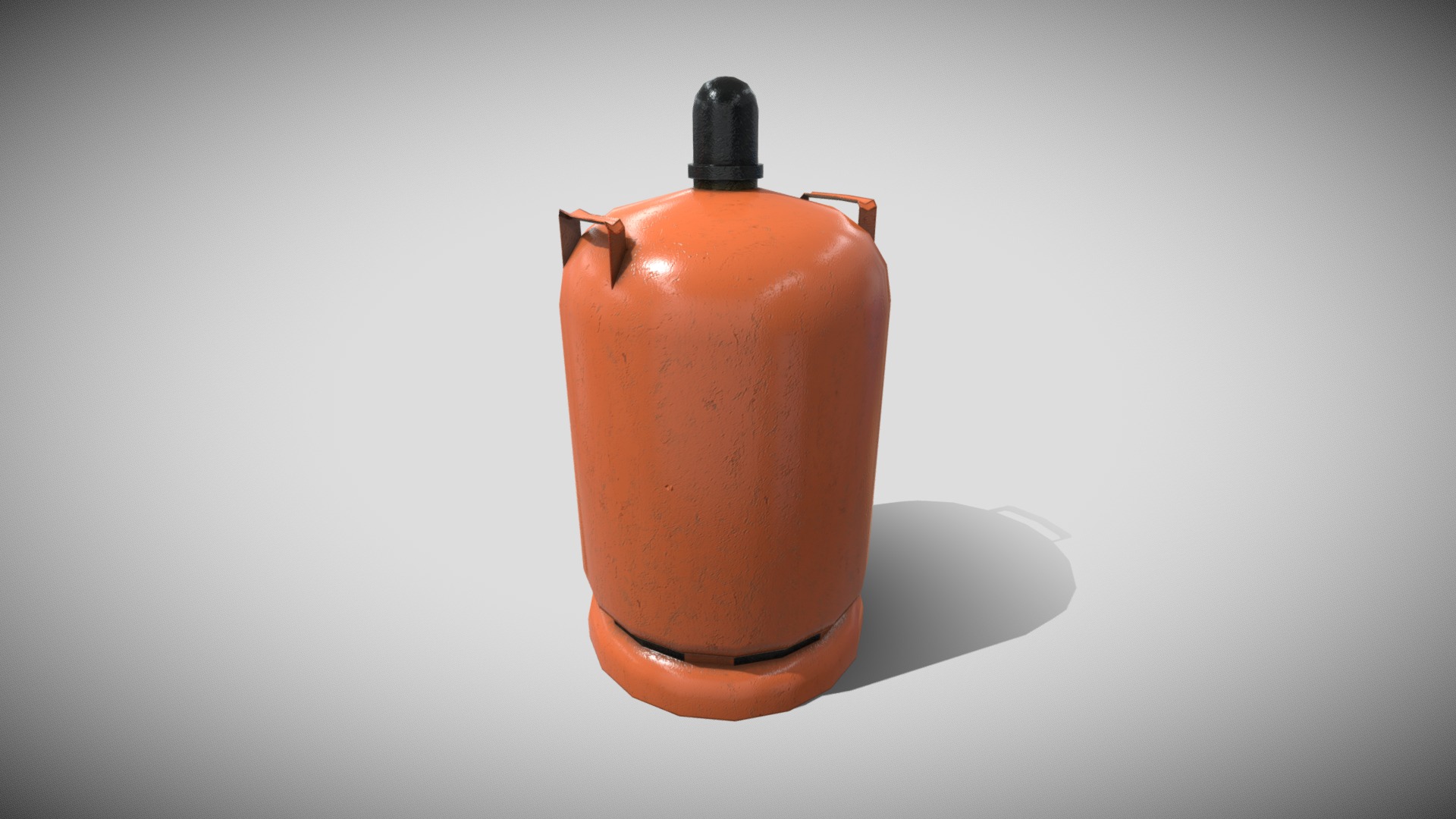 3D model Butane bottlle - This is a 3D model of the Butane bottlle. The 3D model is about a small orange vase.