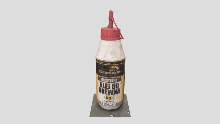 Bottle of glue 3D Model