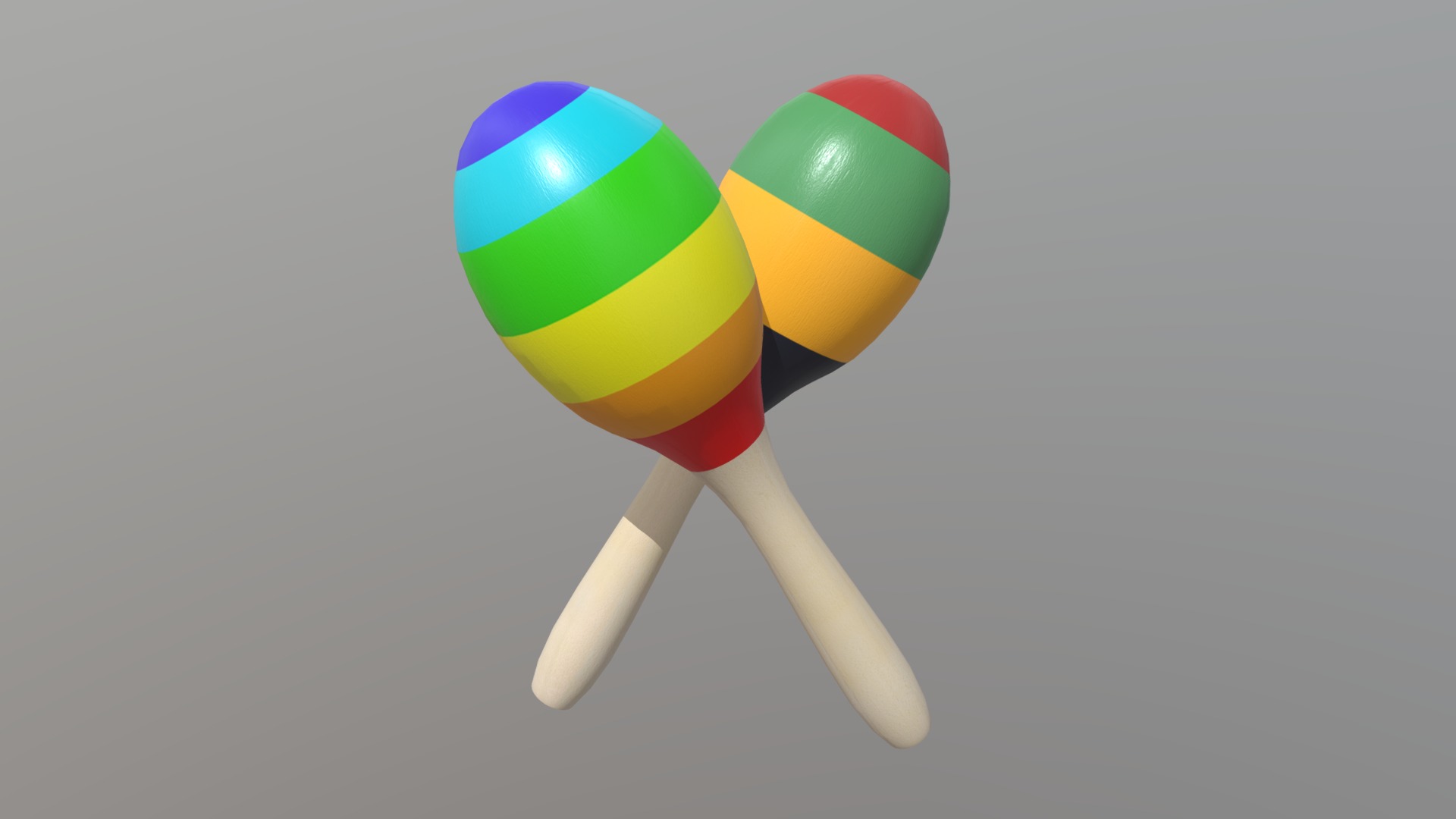3D model Maracas - This is a 3D model of the Maracas. The 3D model is about a pair of balloons.