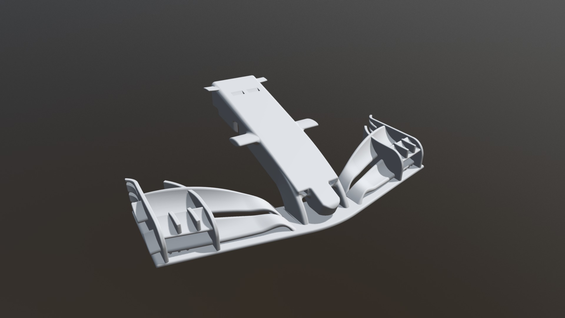 3D model F1 2018 front wing - This is a 3D model of the F1 2018 front wing. The 3D model is about a white and black logo.