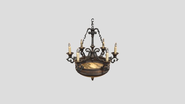 Vintage chandelier 3D Model