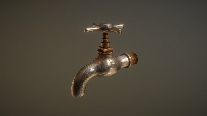 Oxidized Faucet 3D Model