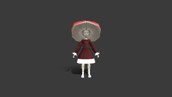 Mushroom Girl - Character Model 3D Model