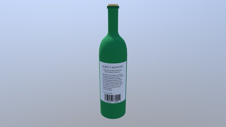 Interactive Bottle 3D Model