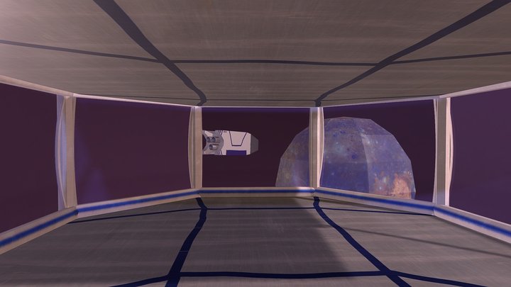 Space Fighting Stage 3D Model