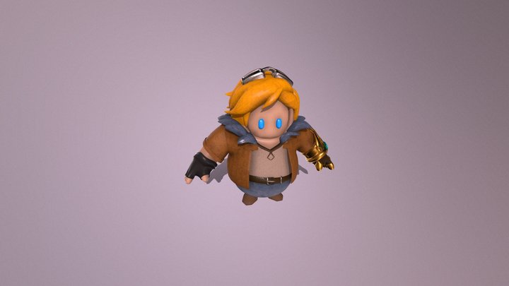 Ezreal from League of Legends as a Fall Guy 3D Model