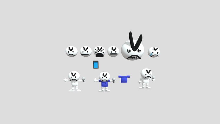 Little Man 3d Pack Funy (Friday Night FunkinMod) 3D Model