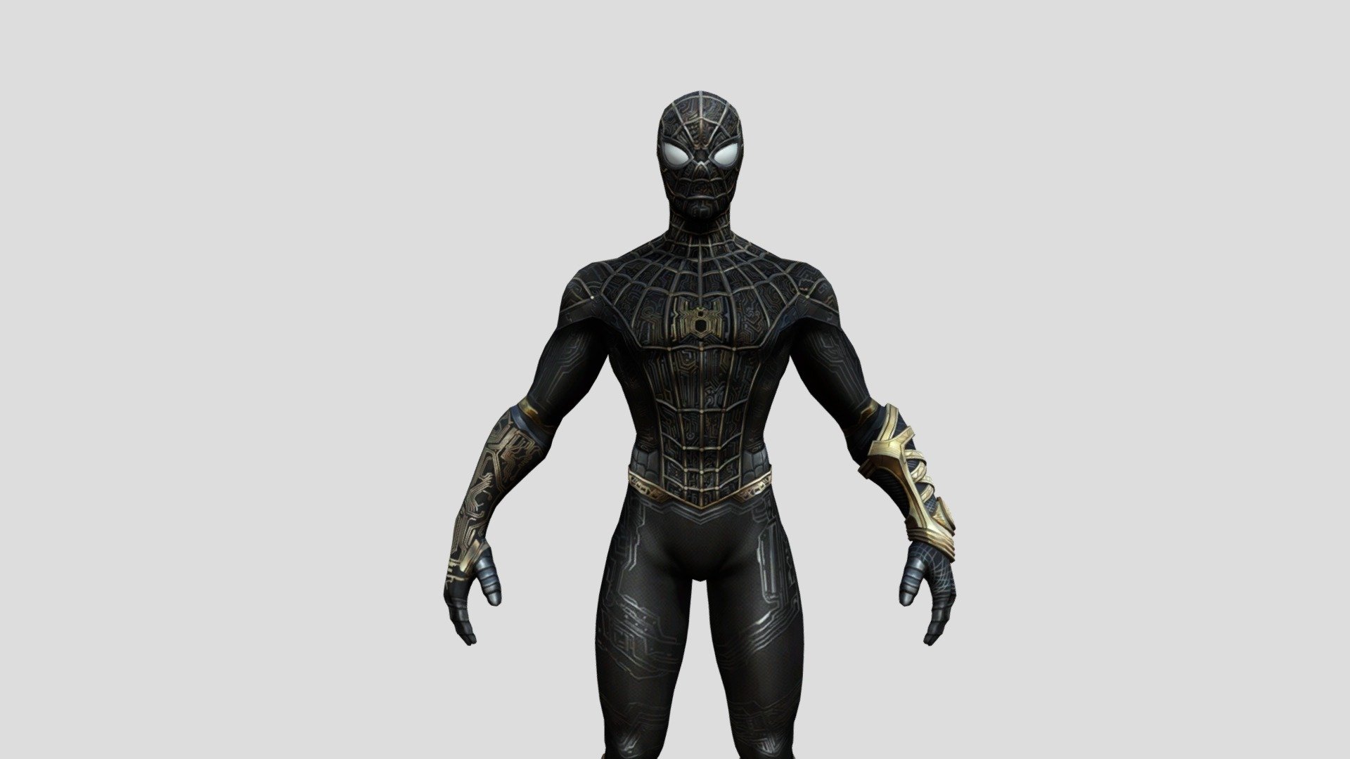 (ON YouTube) Black Spiderman Suit - 3D model by 3D MODELS (@3dworldz ...