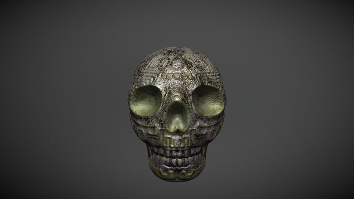 Aztec Skull 3D Model