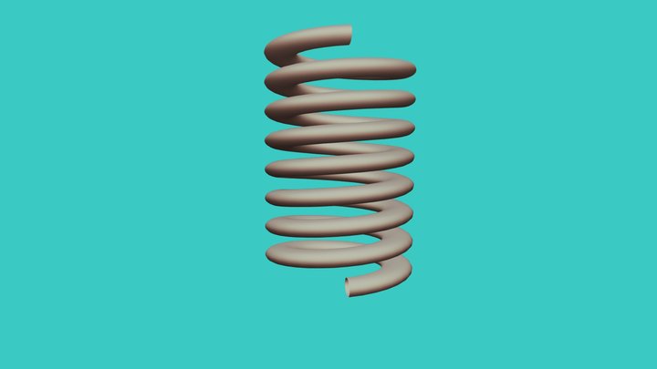 Spring using blender 3D Model