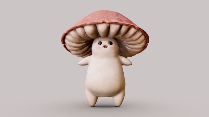 Cuute Mushroom 3D Model