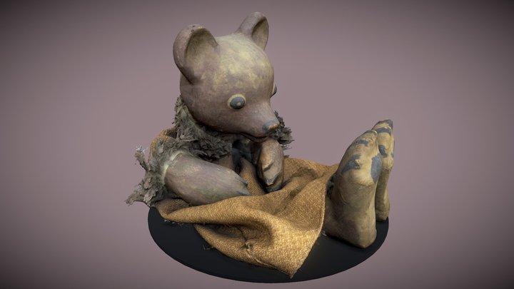 Teddy bear hand puppet 3D Model